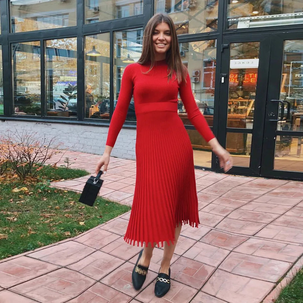 The Marcelle Luxe Pleated Maxi
