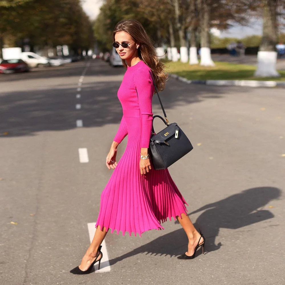 The Marcelle Luxe Pleated Maxi