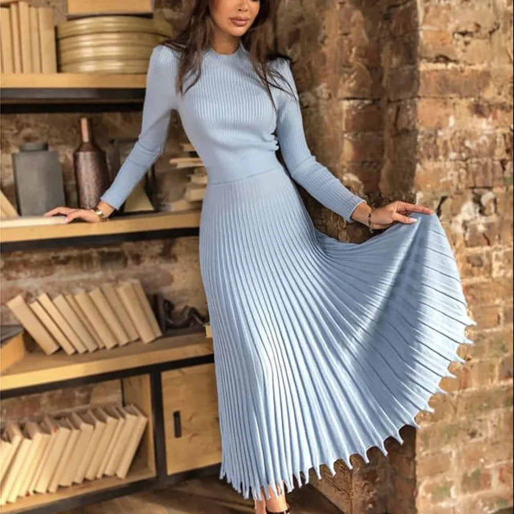 The Marcelle Luxe Pleated Maxi