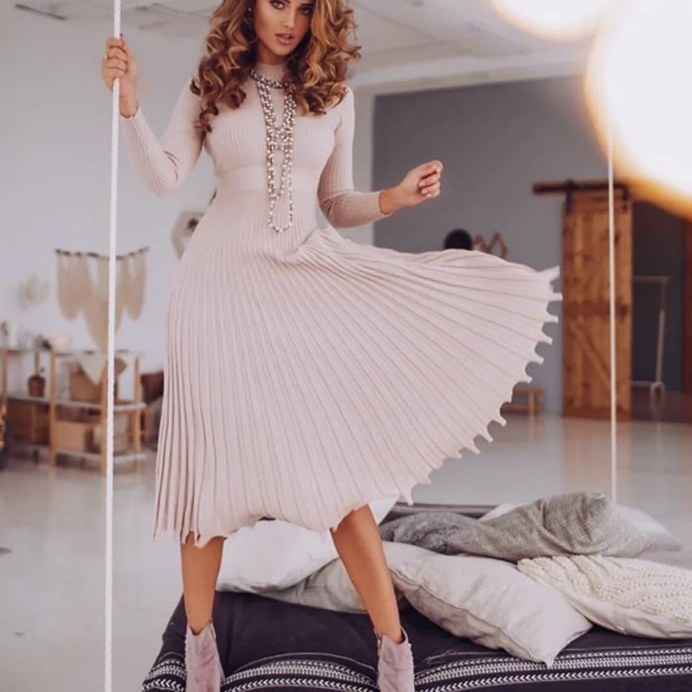The Marcelle Luxe Pleated Maxi