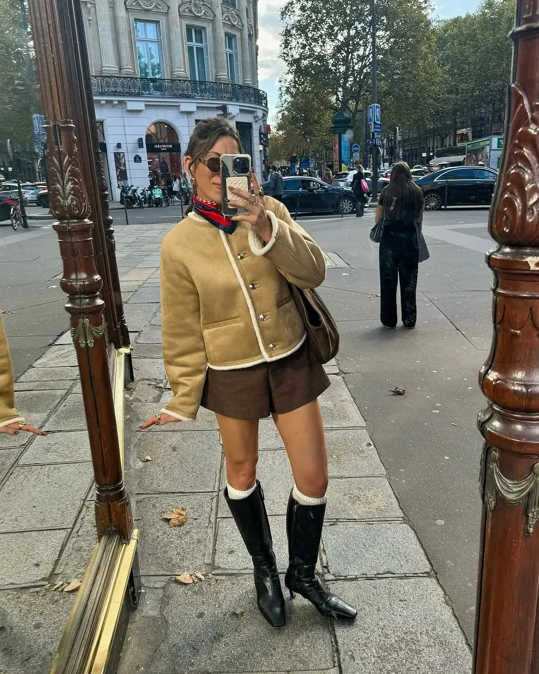 The Adriane Coat – Round Neck Wool Blend Jacket