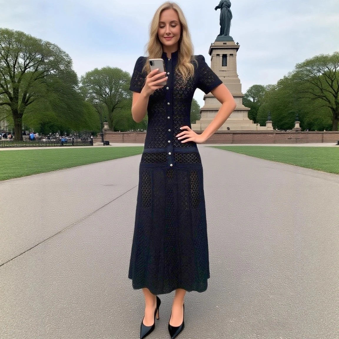 The Évra Dress – Refined Spring Knit Dress