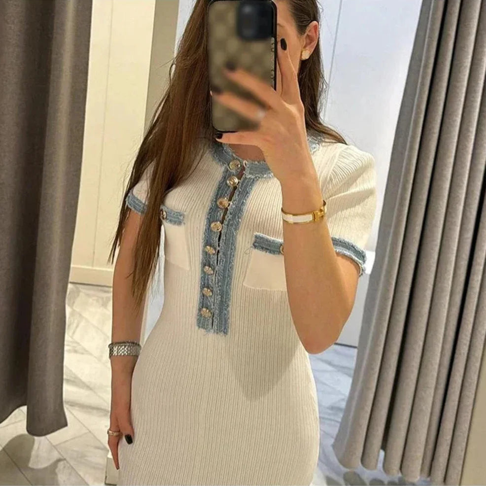 Margaux Button-Front Dress