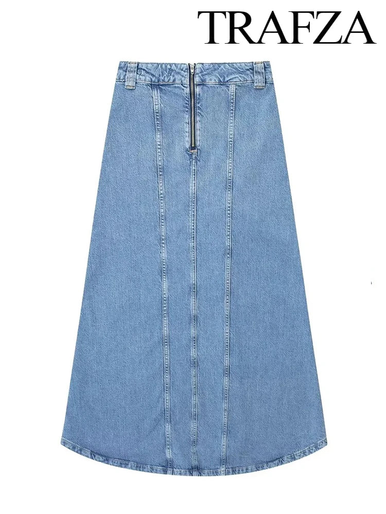The Amelot Set – Bow-Tie Denim Shirt & Halter Skirt Co-Ord