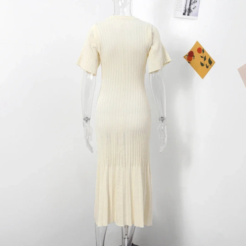 Isolde Chic Patchwork Knit Maxi