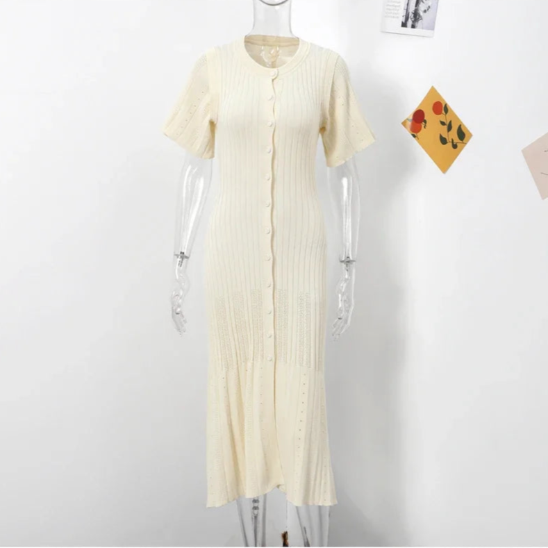 Isolde Chic Patchwork Knit Maxi