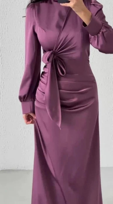 Lysandra Slim Satin Evening Dress
