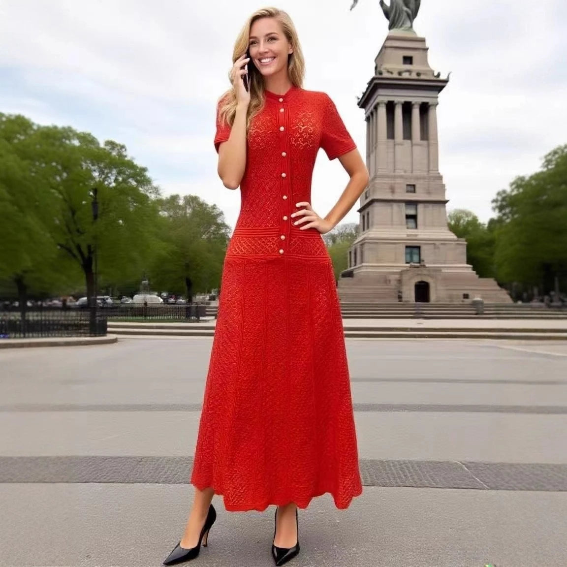 The Évra Dress – Refined Spring Knit Dress