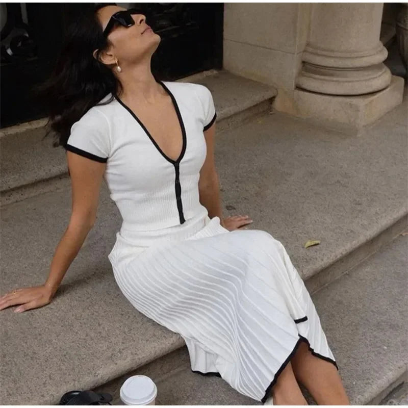 Vivienne Pleated Two-Piece Set