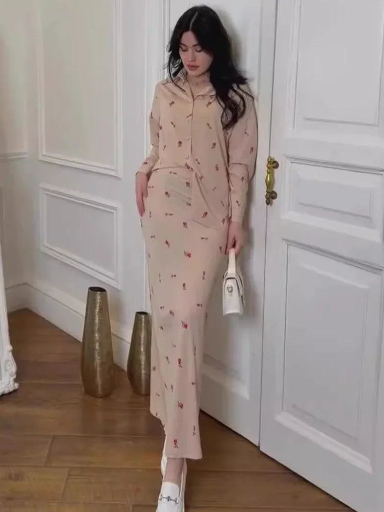 The Yasira Set –Printed Shirt & Skirt Co-ord