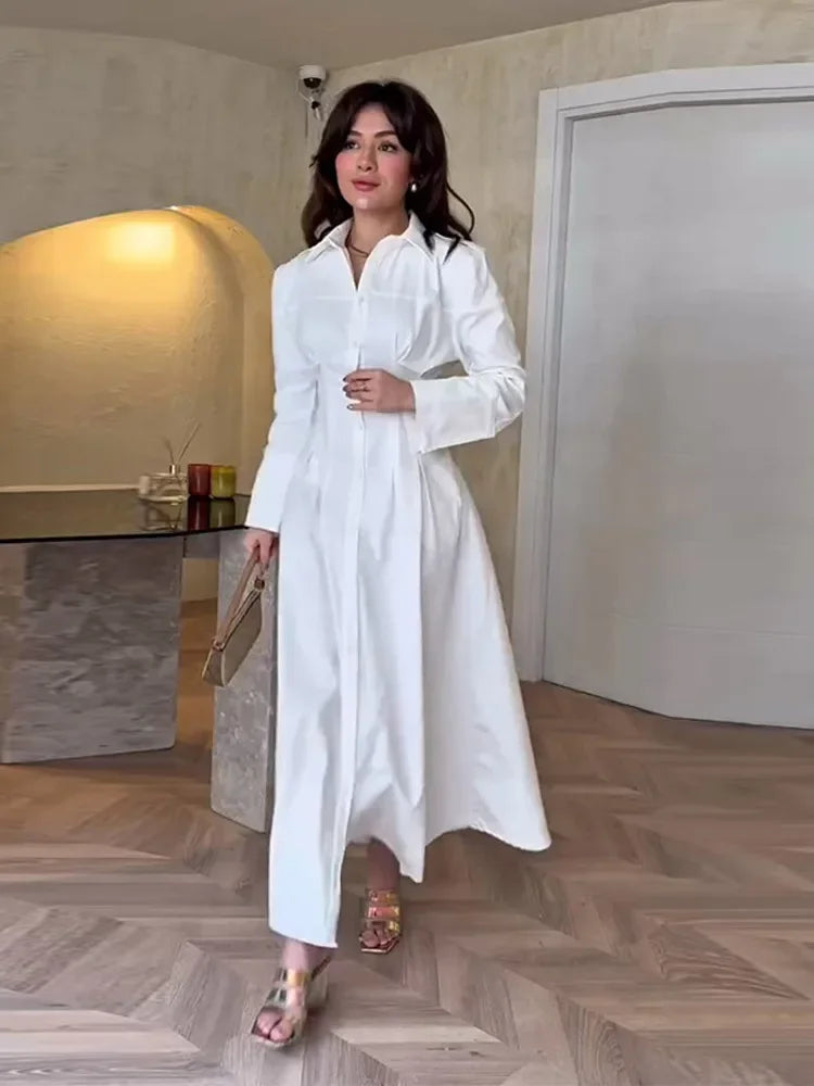 The Alouette Chic Single-Breasted Dress