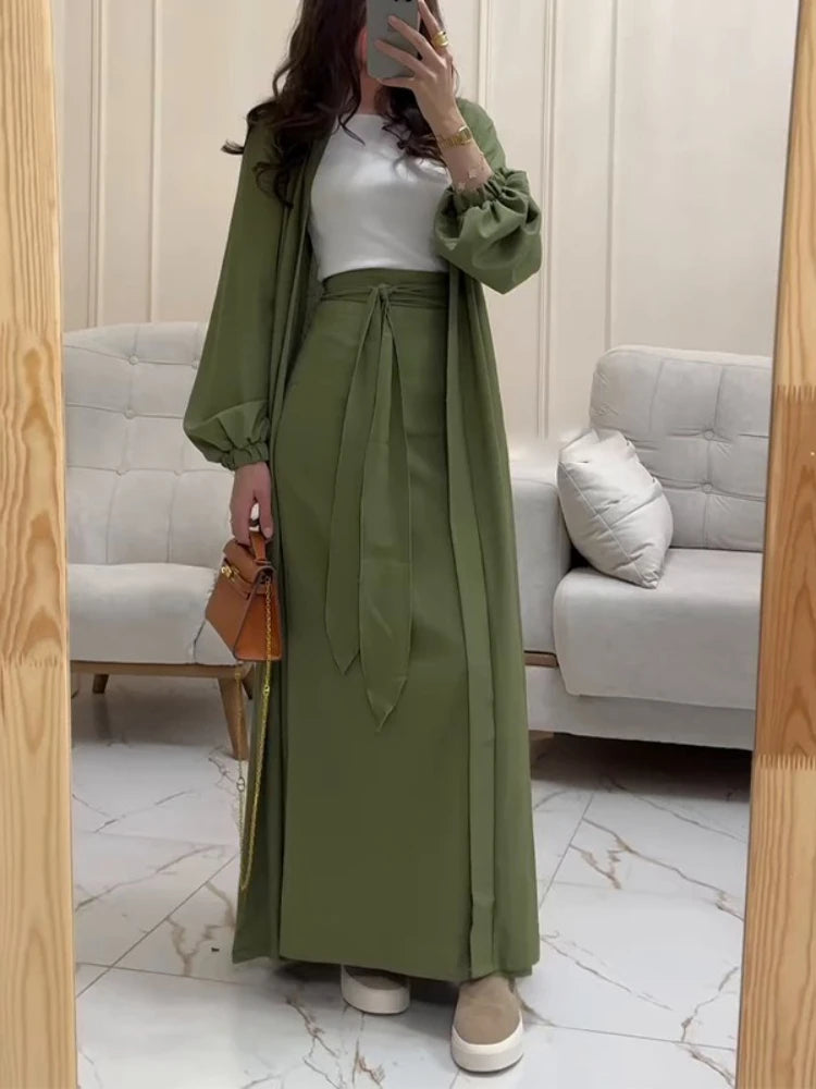 The Liora Regal Robe & Skirt Set
