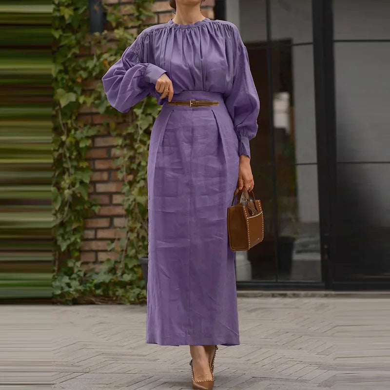 The Ophelia O-neck Skirt Set