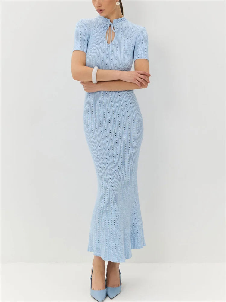 Vivienne Lace-Knit Maxi