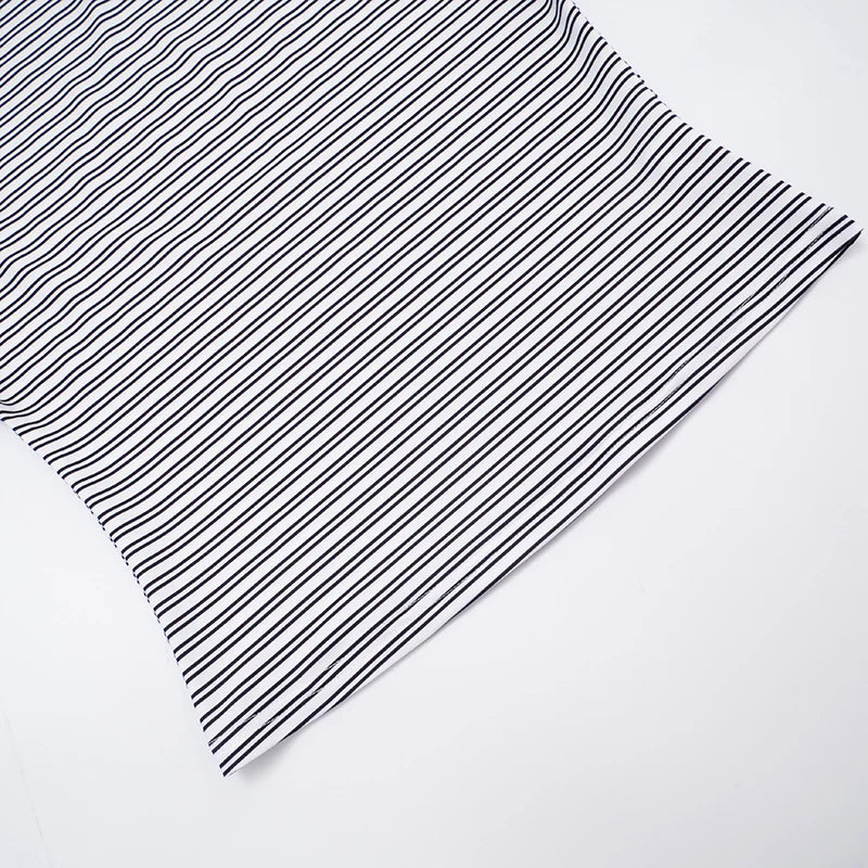 The Marivelle Tee – Striped Fitted Long-Sleeve