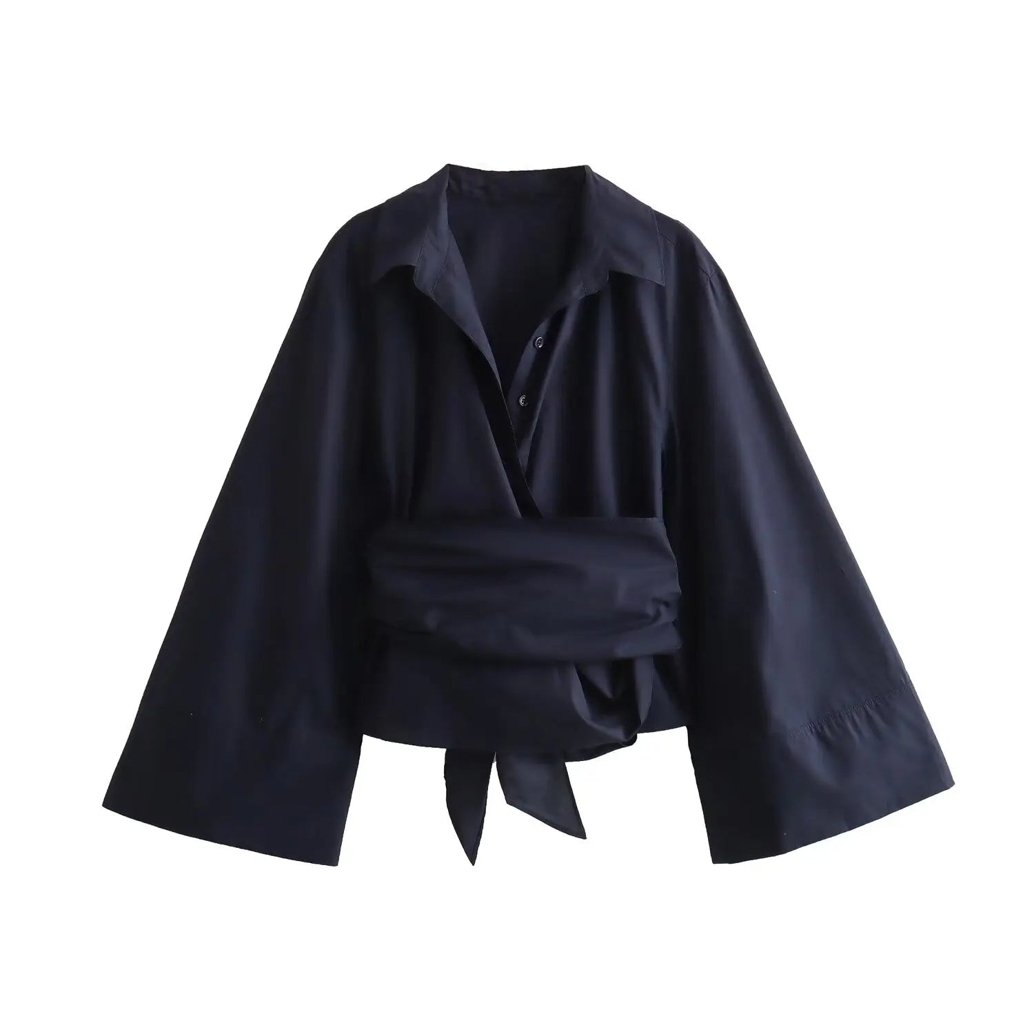 Liora Draped Wrap Blouse
