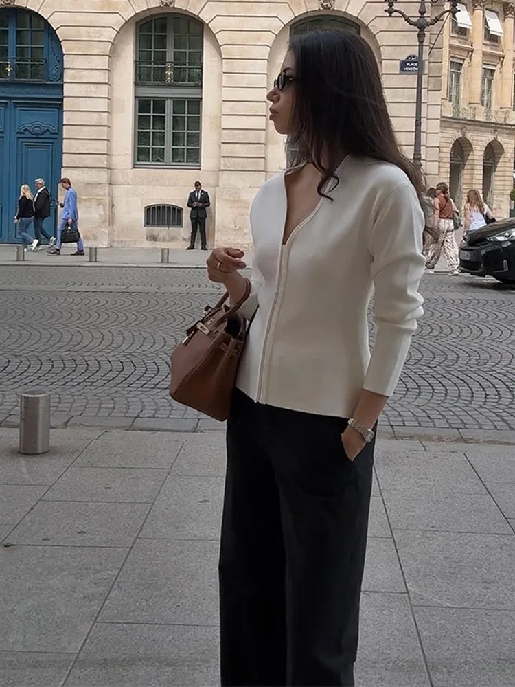 The Colette Zip-Up Cardigan