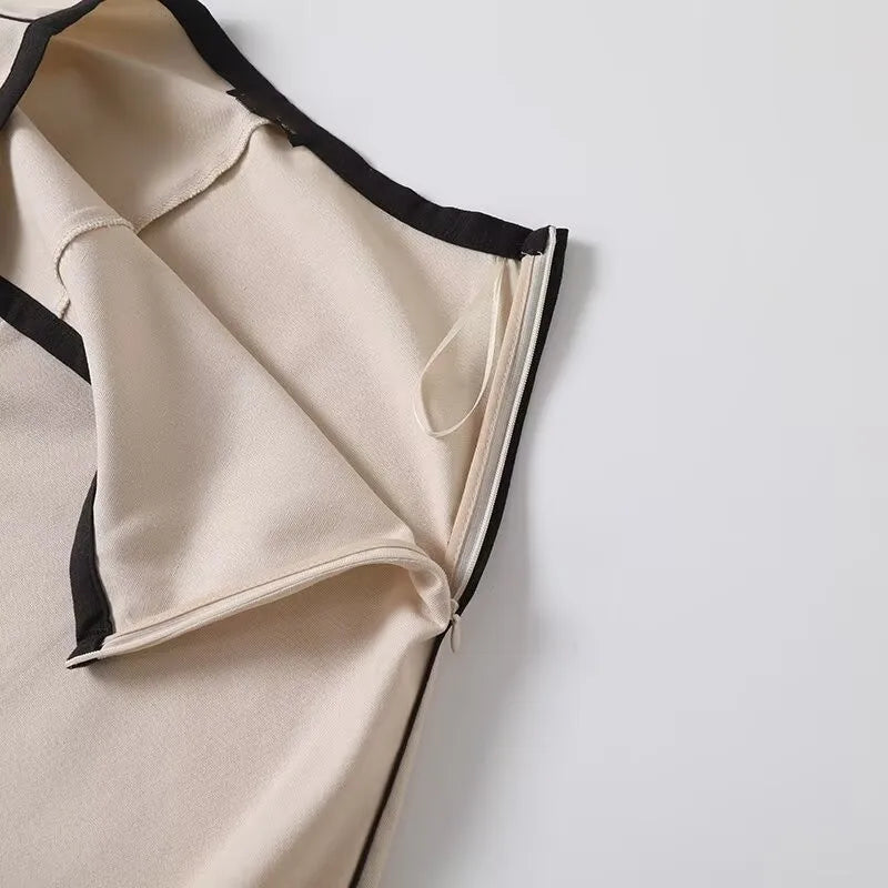 The Arabella Contrast Side-Zip Skirt