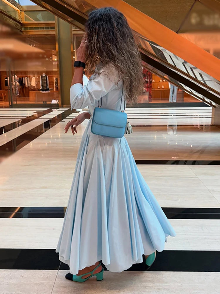 Classic Corinne Pleated Button-Down Dress