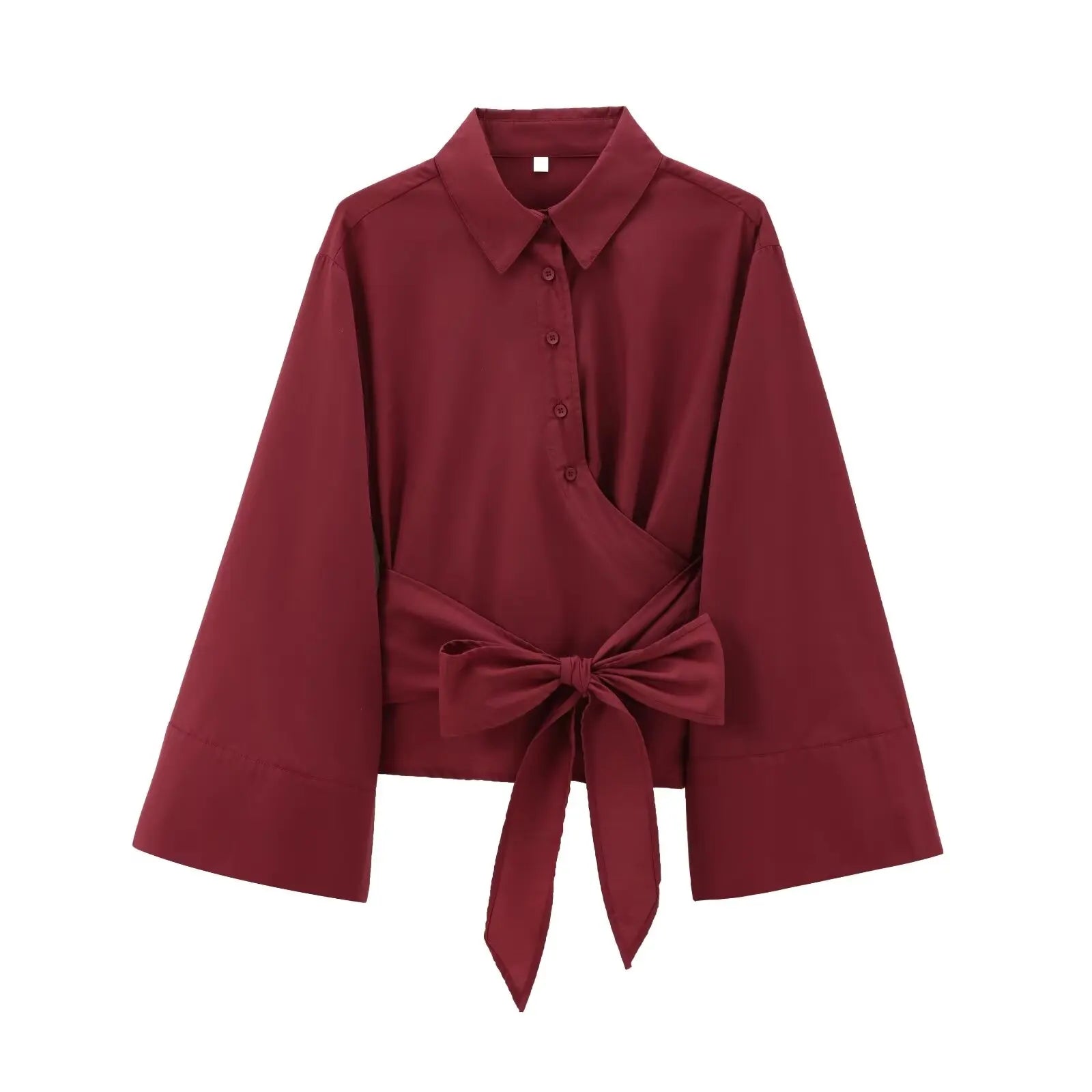 Liora Draped Wrap Blouse