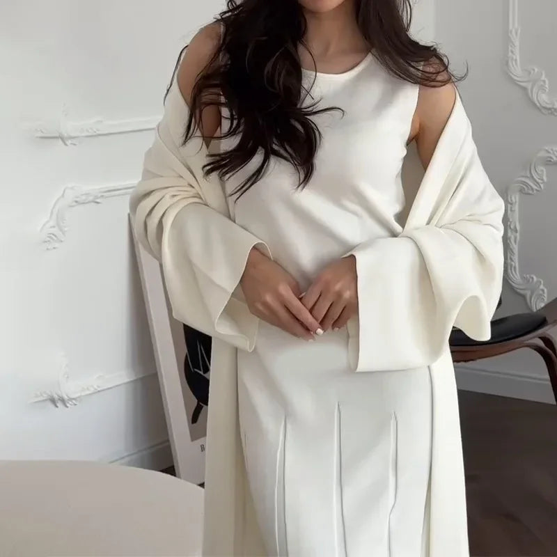 Luxe Knit Cardigan & Dress Ensemble