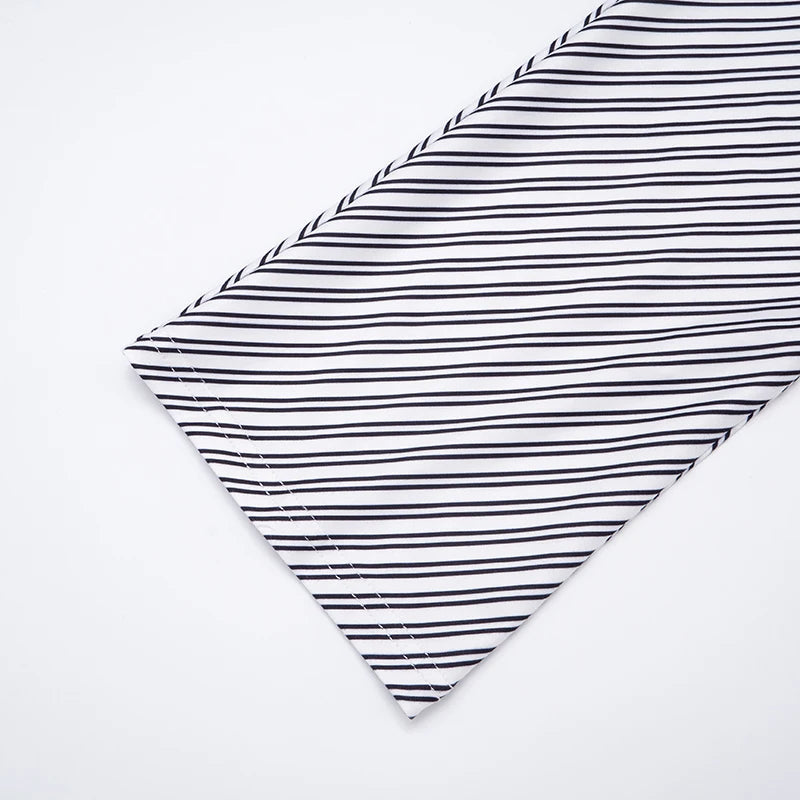 The Marivelle Tee – Striped Fitted Long-Sleeve
