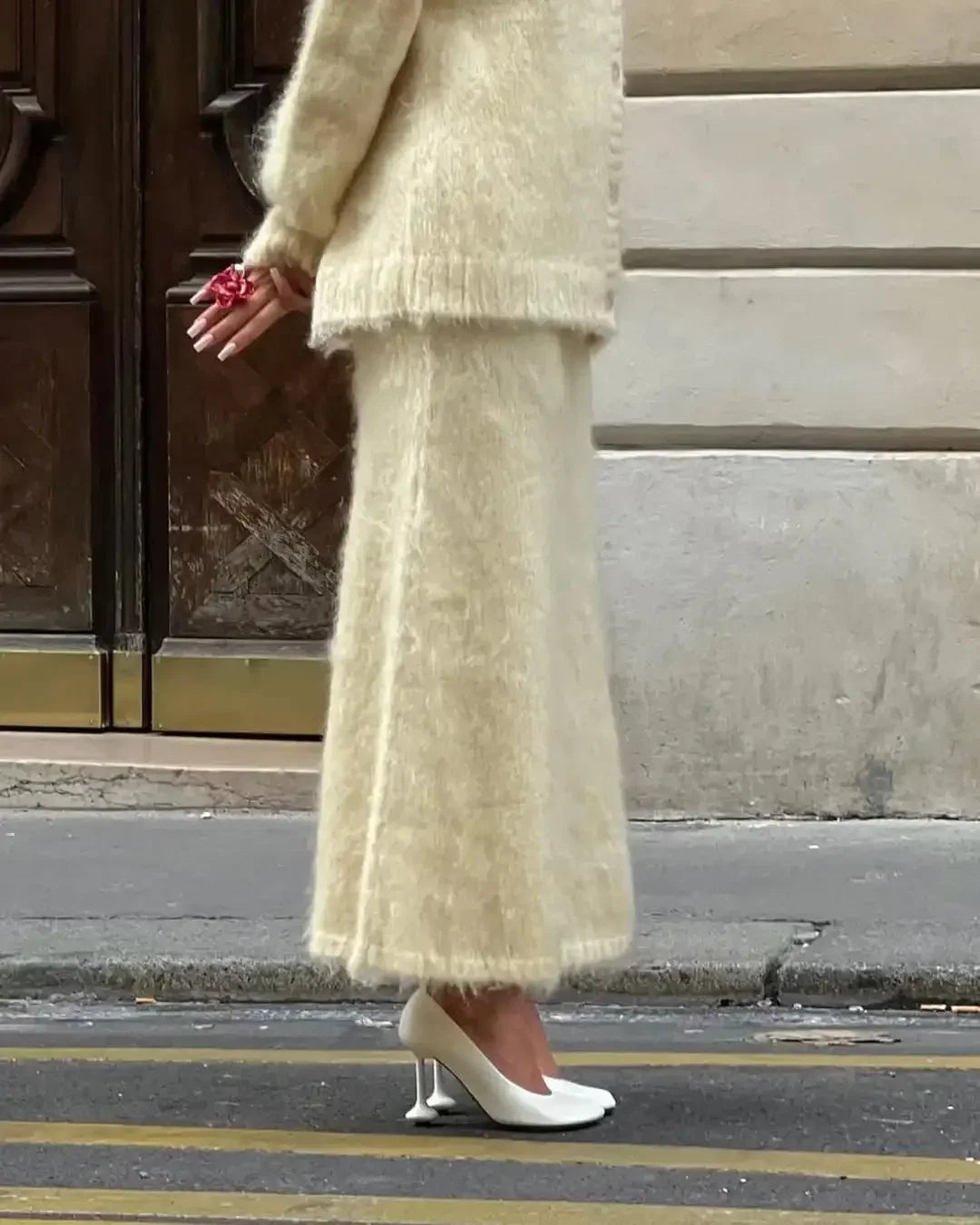 The Adrastine Set – Single-Breasted Knit Co-ord