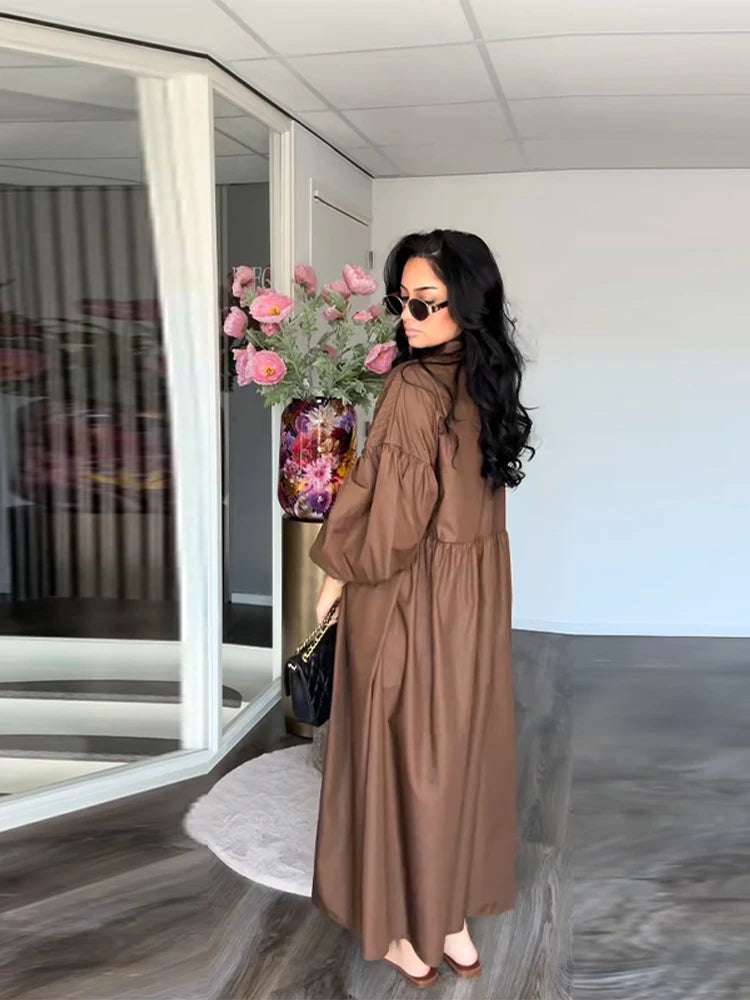 Mireille Casual Chic Lantern Sleeve Dress