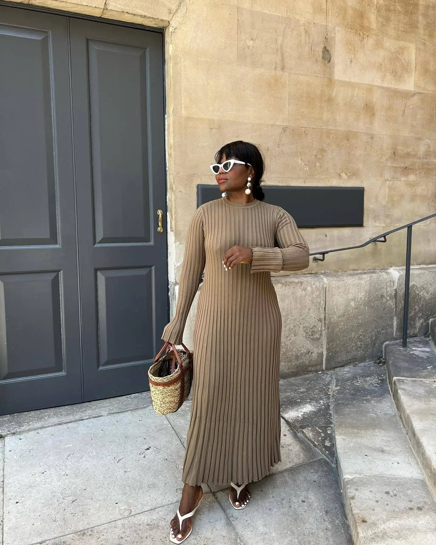 Isolde Elegant Loose Knit Dress