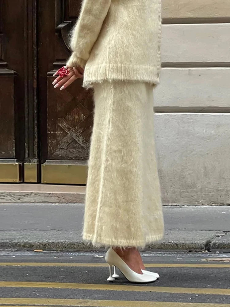 The Adrastine Set – Single-Breasted Knit Co-ord