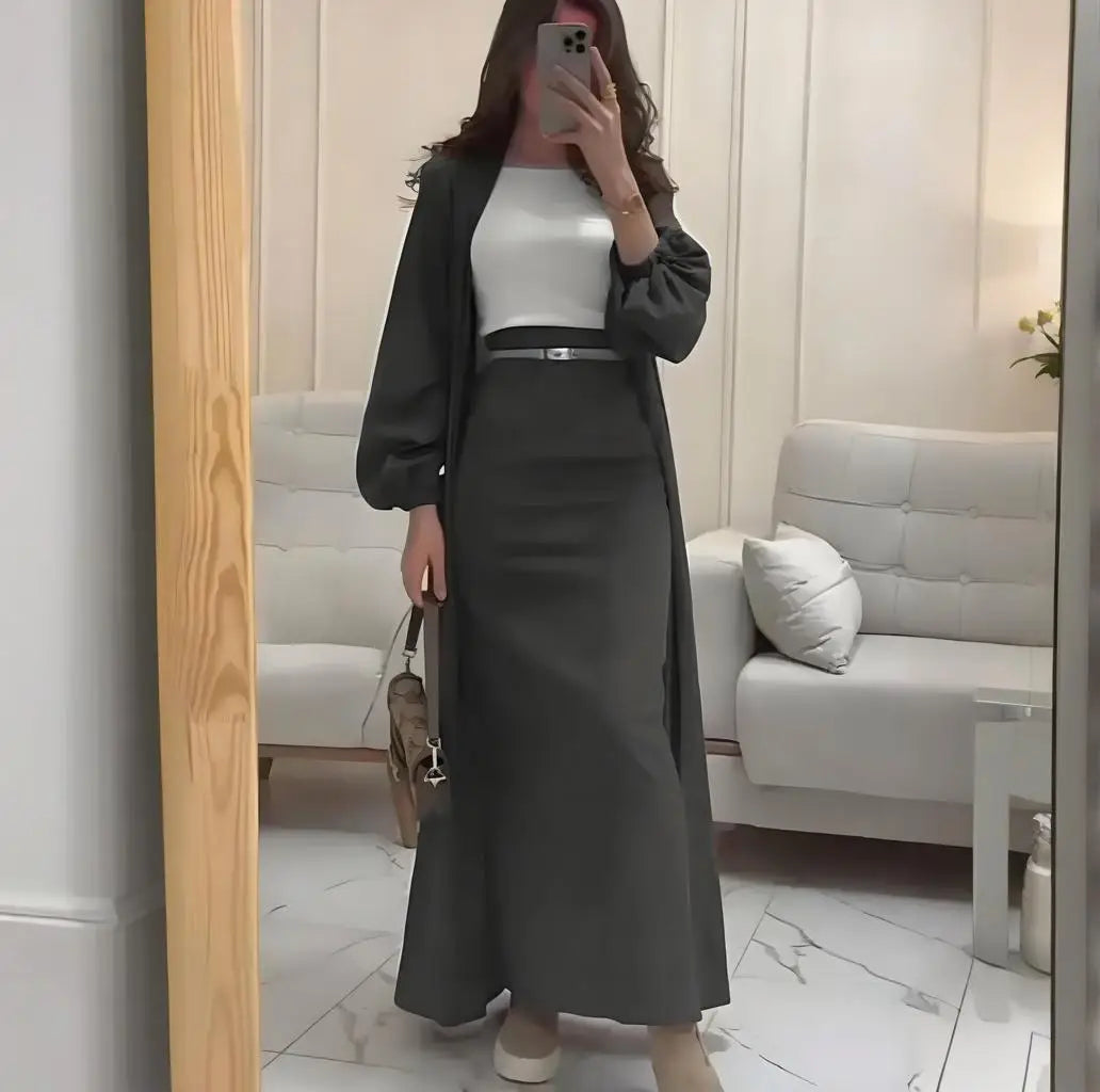 The Liora Regal Robe & Skirt Set