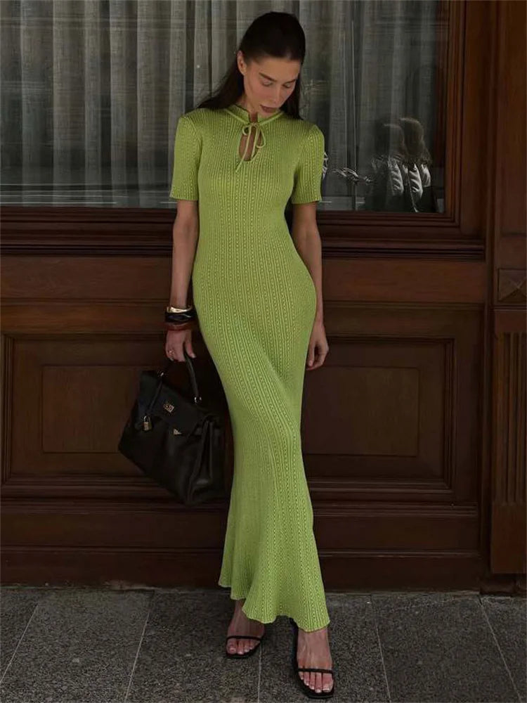 Vivienne Lace-Knit Maxi