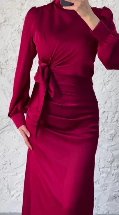 Lysandra Slim Satin Evening Dress