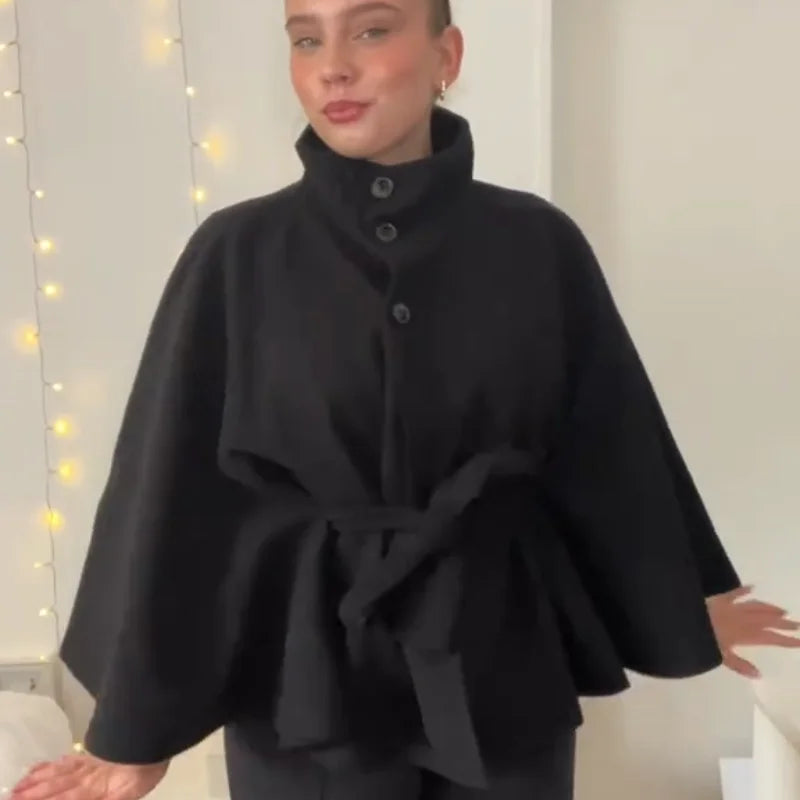 Sabine 1975 Classic Wool Blend Cape