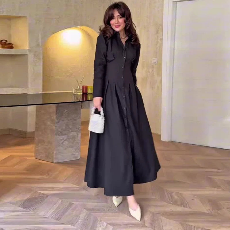 The Alouette Chic Single-Breasted Dress