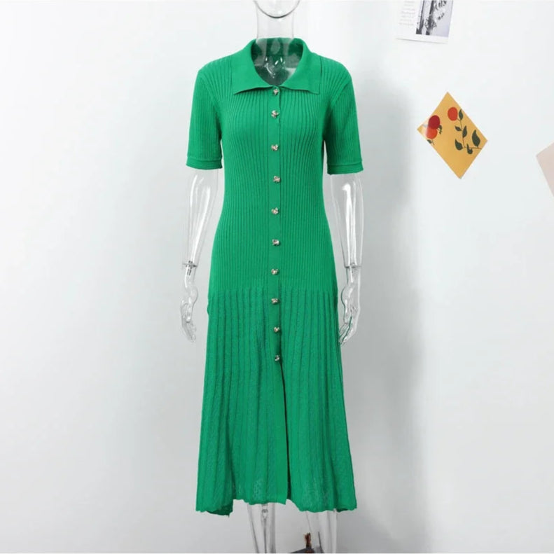 Isolde Chic Patchwork Knit Maxi