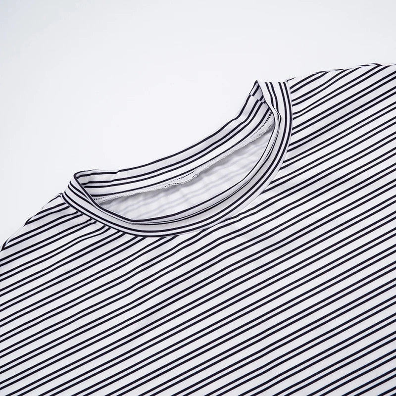 The Marivelle Tee – Striped Fitted Long-Sleeve