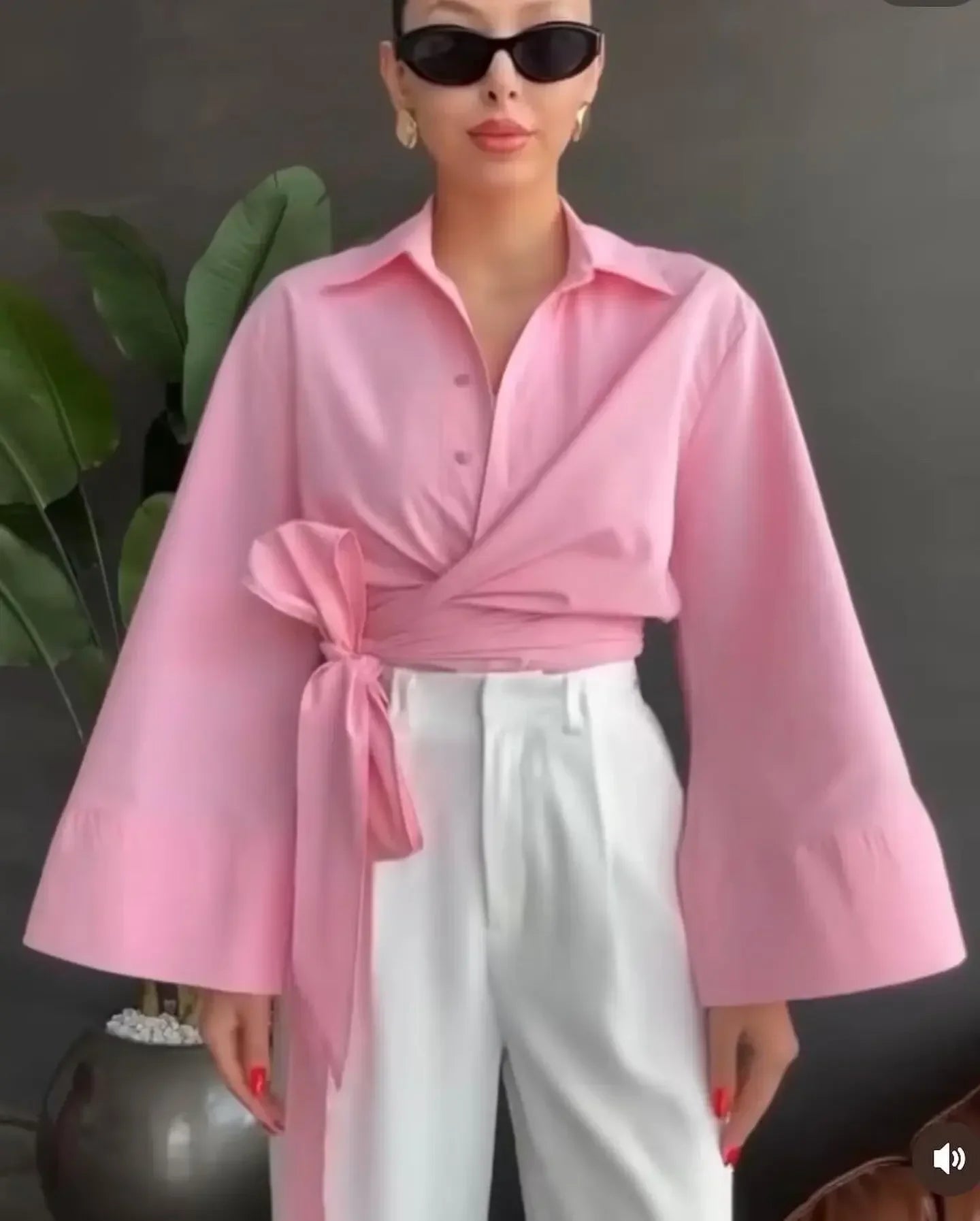 Liora Draped Wrap Blouse