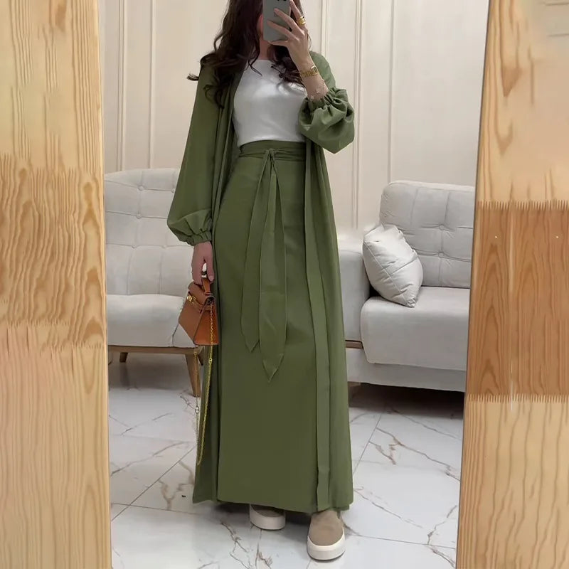 The Liora Regal Robe & Skirt Set