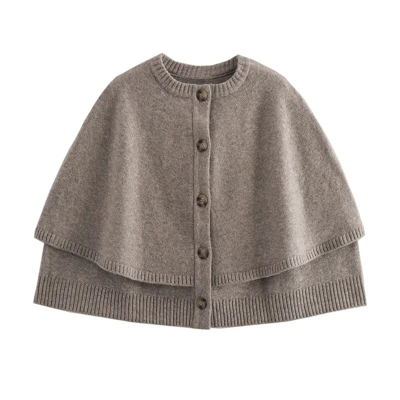 Eveline Elegant Cape Knitwear