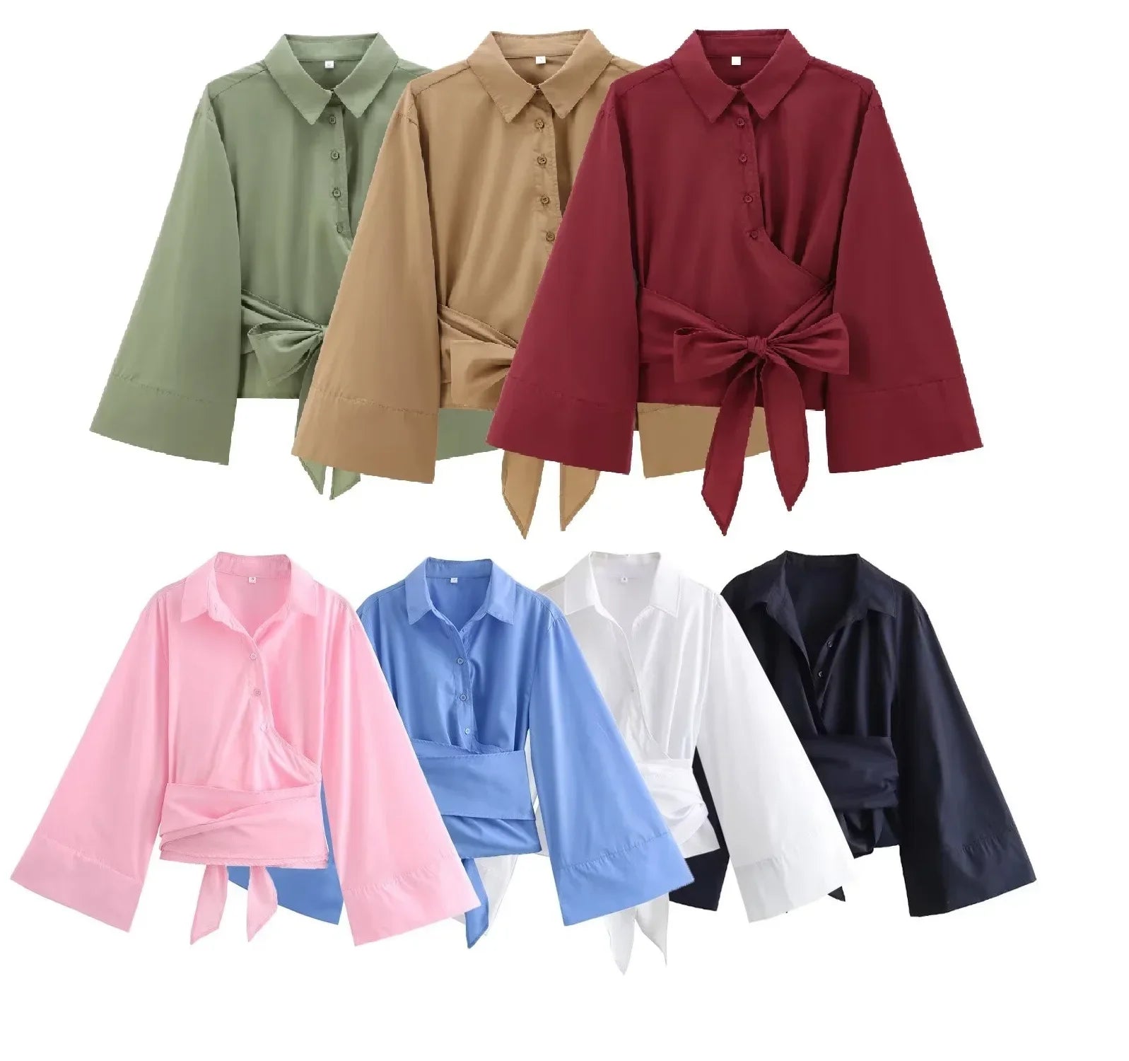 Liora Draped Wrap Blouse