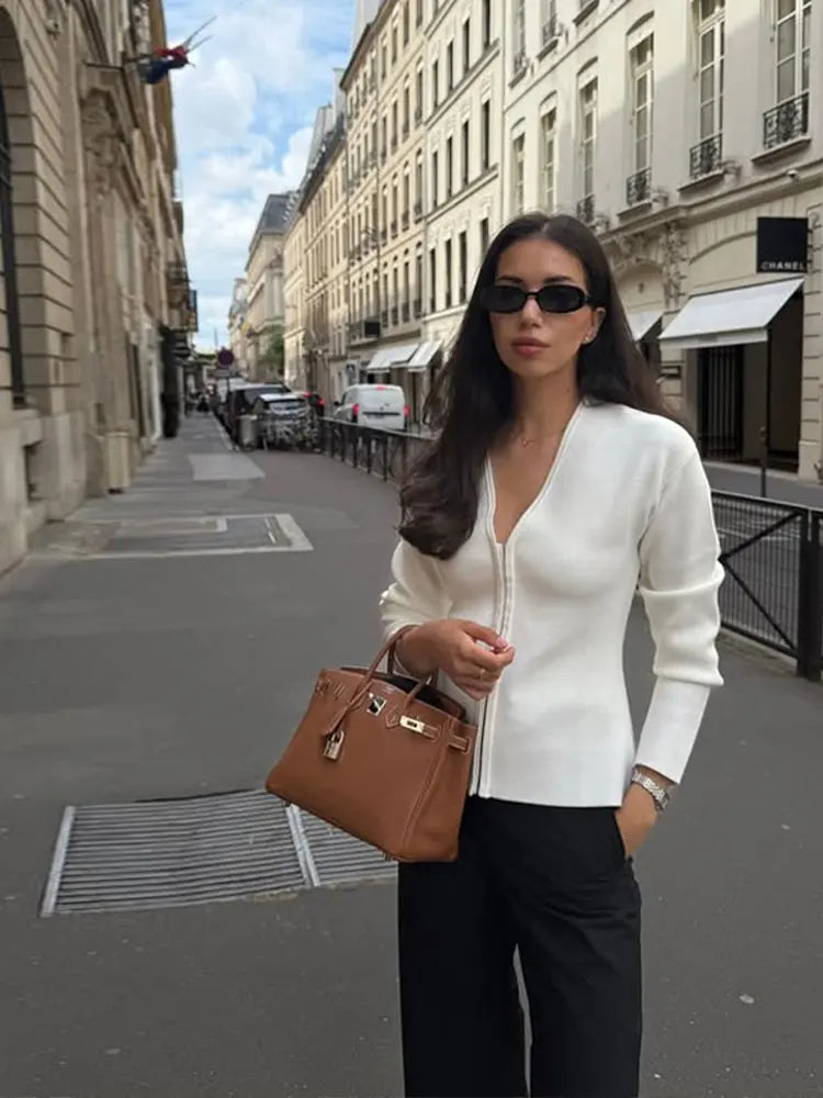 The Colette Zip-Up Cardigan