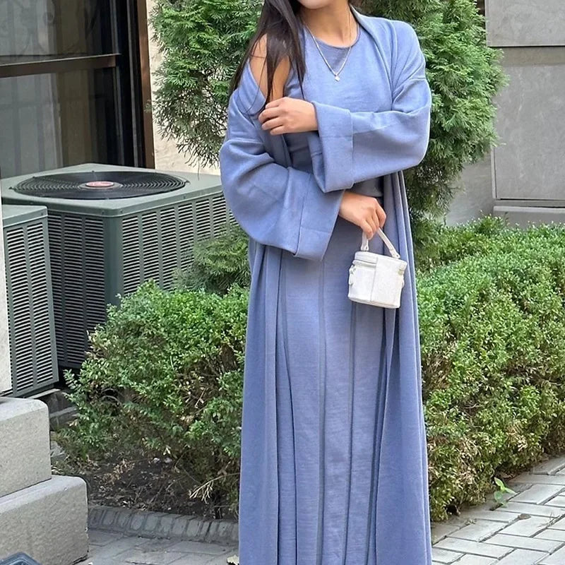 Luxe Knit Cardigan & Dress Ensemble
