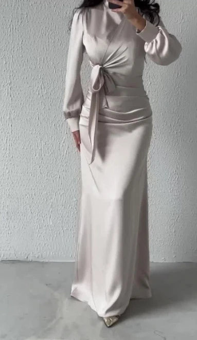 Lysandra Slim Satin Evening Dress