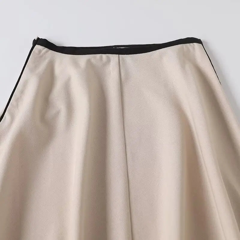 The Arabella Contrast Side-Zip Skirt