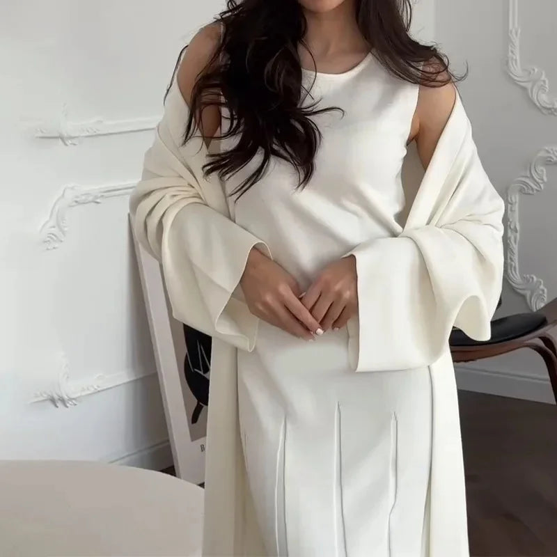 Luxe Knit Cardigan & Dress Ensemble