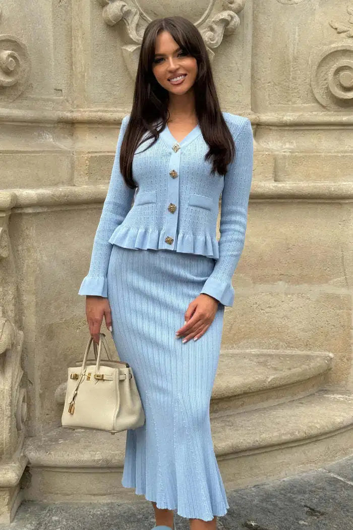 Evelyne Cardigan & Skirt Duo