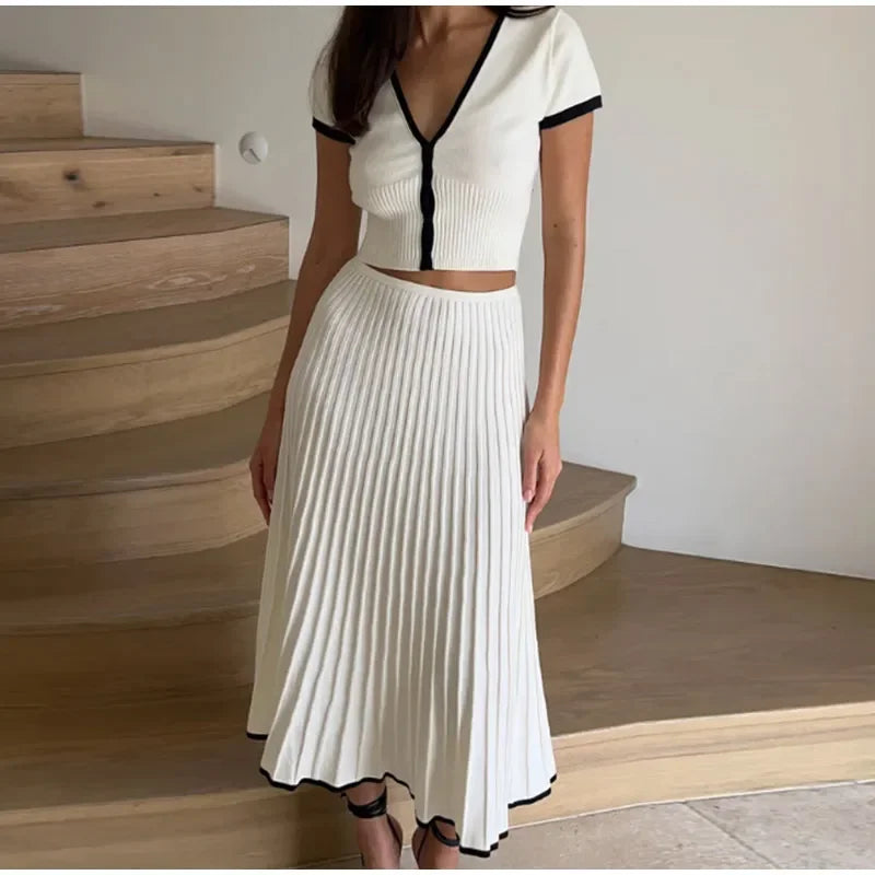 Vivienne Pleated Two-Piece Set