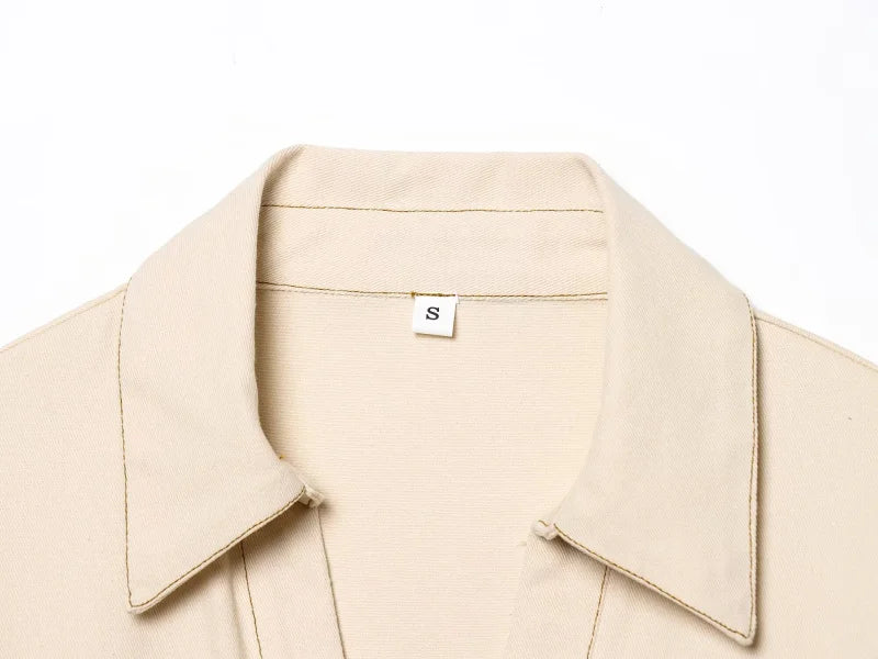 The Evette Ruched Denim Midi in Beige