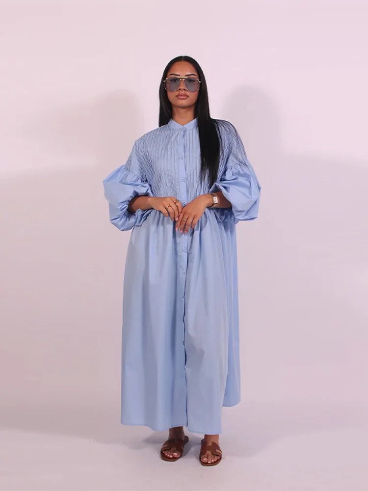 Mireille Casual Chic Lantern Sleeve Dress